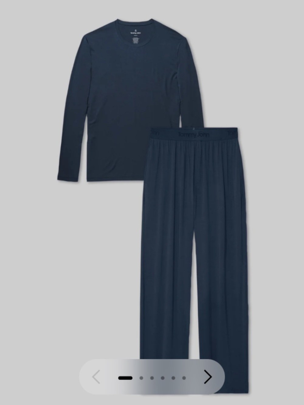 NWT Tommy John Pajamas Second Skin Long Sleeve Sleep Tee (M) and Pant (L) Set
